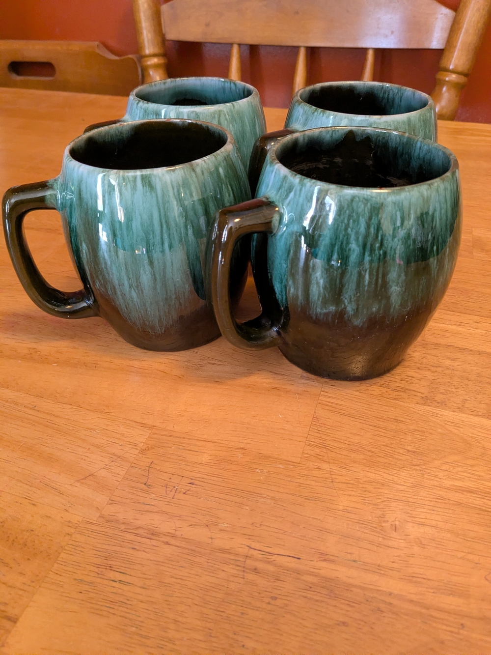 Blue Mountain Pottery Ceramic Coffee Mugs - Set of 4